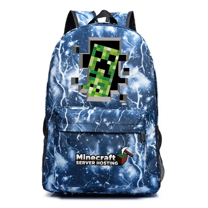 In Stock Minecraft Enderman Creeper Graphic Printed Backpack Large Capacity Lightweight Fashion Casual For Daily Travel Outdoor