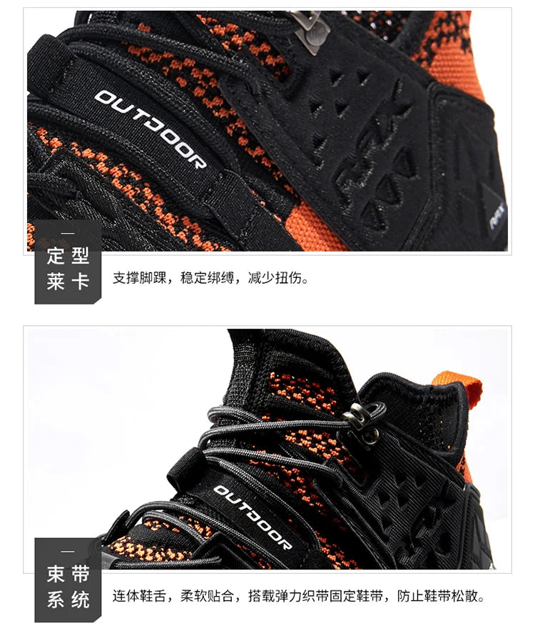 Rax Men's Waterproof Hiking Shoes Breathable Hiking Boots Outdoor Trekking Sports Sneakers Tactical Shoes