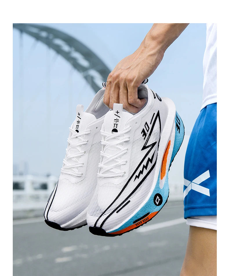 Sneakers da uomo in mesh comfort, scarpe da tennis 2025, running da uomo con piastra in carbonio 3.0, ammortizzazione per sport, allenamento e jogging