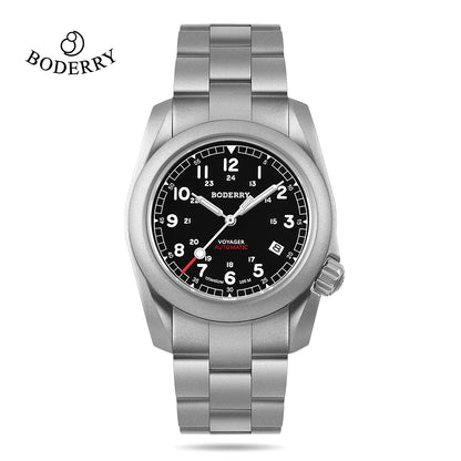 Relógio masculino Boderry Field Watches VOYAGER, caixa em bronze, mecânico automático, 100M impermeável, estilo militar, marca de topo