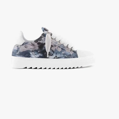 Baskets en toile peinte de style britannique, marque de luxe, pour hommes et femmes, motif à pois, chaussures de sport tendance pour tous les jours.