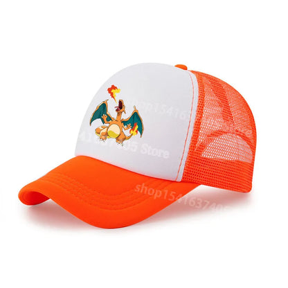 Baseball Cap Adjustable for Pokemon Hip Hop Breathable Mesh Hats Cute Cartoon Anime Outdoor Sport Shade Caps Gifts