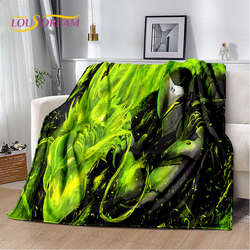 Overwatch Game Gamer D.Va Reaper Soft Plush Blanket, Flannel Blanket Throw Blanket for Living Room Bedroom Bed Sofa Picnic Kid 3D