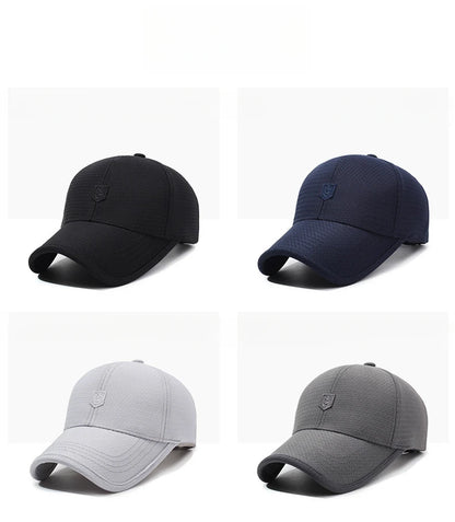 Nouvelle casquette de baseball en maille printemps-été, casquette de sport d'extérieur, casquette respirante anti-UV, casquette simple et décontractée pour homme et femme