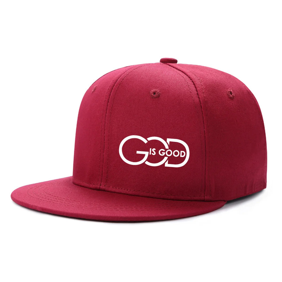 Unisex adjustable baseball cap street flat brim hat printed GOD IS GOOD casual headwear men and women fashion breathable outdoor
