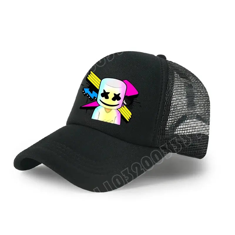 Fortnite Baseball Cap Cartoon Game Printed Hat Kids Summer Breathable Mesh Hat Adjustable Peaked Cap Children’s Birthday Gift