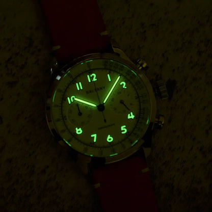 Baltany S5034 39mm Chronograph Watch Man Sapphire Crystal Panda Dial StainlessSteel Super Luminous Vintage Quartz Wristwatches