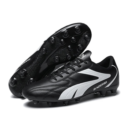 Scarpe da calcio da uomo traspiranti, scarpini da football e futsal ultraleggeri, sneaker professionali da allenamento unisex, tacchetti per erba e sport da partita