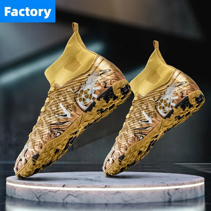 Men Professional Football Shoes Society Cleats Soccer Shoes Original Indoor Football Field Boots Grass Training TF/FG Sneakers
