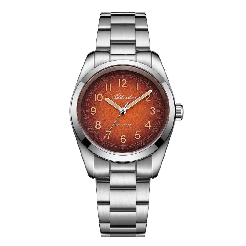 ADDIESDIVE 2026 – Nouvelle montre à quartz de luxe pour homme, étanche à 100 m, verre saphir, très lumineuse, en acier inoxydable, style professionnel