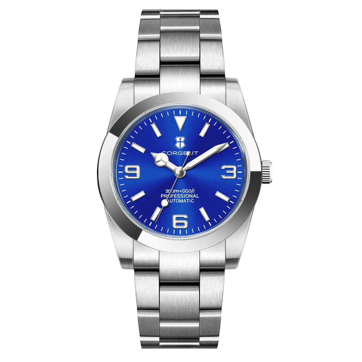 36/39mm Corgeut Luxury NH35 Miyota8215 Automatic Mechanical Wristwatches Numbers Men Watch Sapphire Crystal 10bars Reloj Hombre