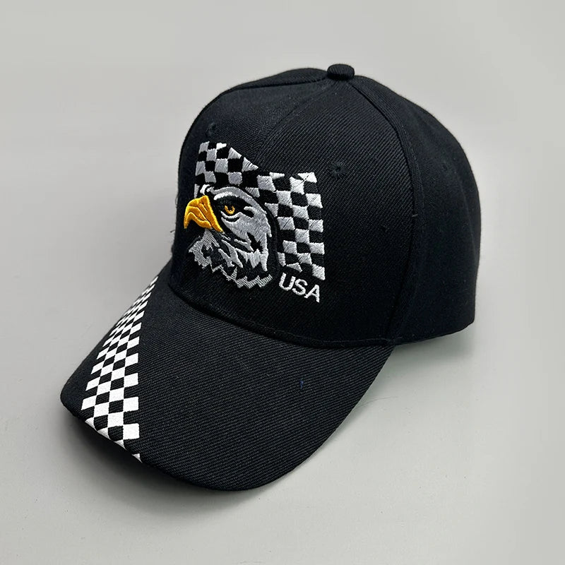 Hvedeaks Ørn Broderi Baseballkasketter Nye Herre Dame Mode Åndbar Solskærm Snapback Hardtop-kasketter Alsidige Street-ins