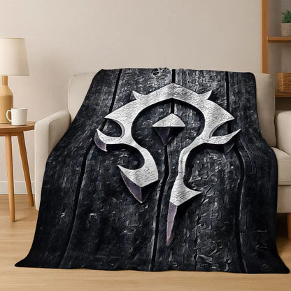 WOW World of Warcraft Arthas Demon Illidan Sylvanas flanellen deken, comfortabele zachte plaid voor thuis, slaapkamer, bed, bankovertrek of cadeau