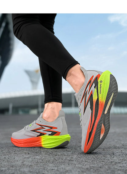 Nuove scarpe da running con piastra in carbonio per maratona, da uomo e donna, sportive, traspiranti, leggere, comode, antiscivolo e casual