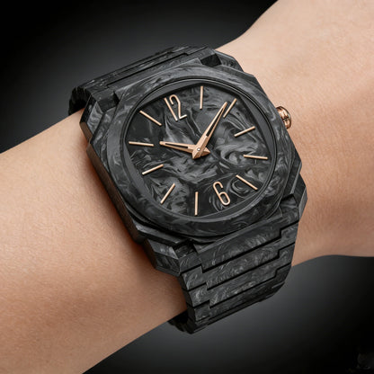 Creative Design Smoked Marble Pattern Quartz Watch Ultra-Thin Dial 3ATM Waterproof Plastic Quartz Watch Business Watch for Men