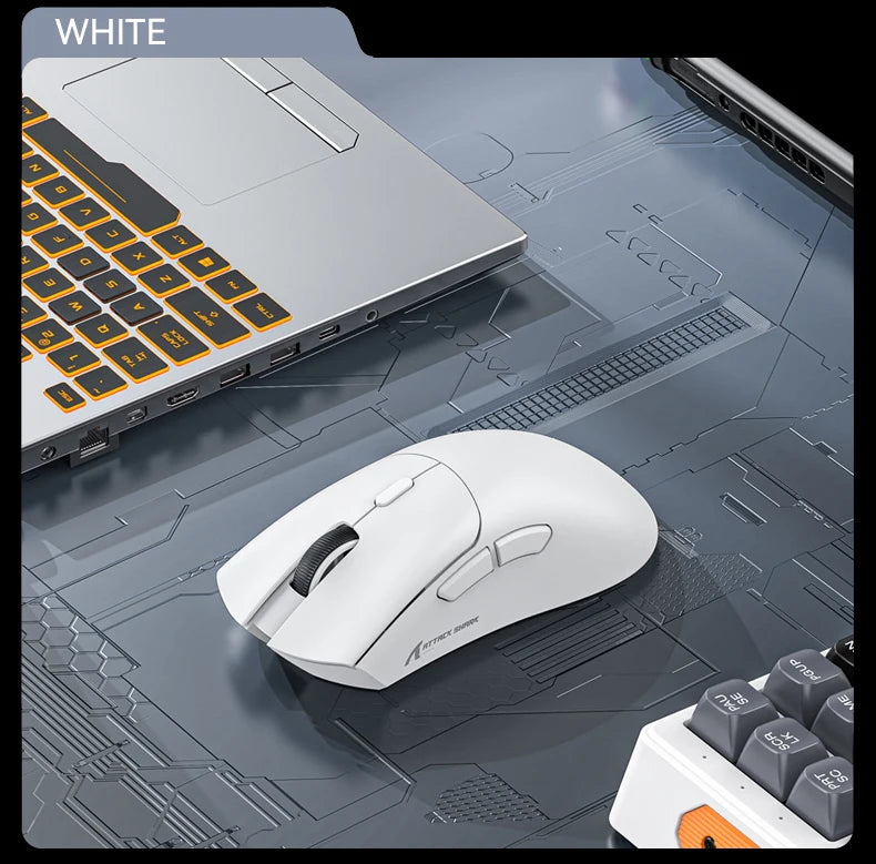 Rato sem fios Attack Shark R1 Bluetooth Gaming, rato viral avaliado por influencers, sensor PAW3311, taxa de atualização de 1000Hz
