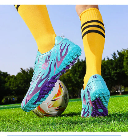 Nouvelles chaussures de football pour homme, chaussures de football professionnelles, baskets confortables pour les matchs en plein air, chaussures de sport antidérapantes pour garçons, unisexe