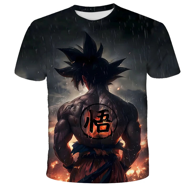 Anime Dragon Ball Son Goku 3D Print Kids T Shirt Summer Fashion Casual T-shirt Boy Girl Unisex Children's Clothing Tshirt Tops