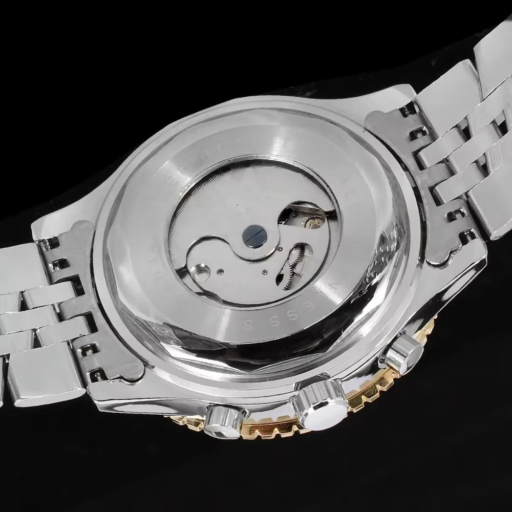 Jaragar 50MM Automatic Mechanical Watch for Men,Multifunctional,Date Month Week Display,3ATM Waterproof,Business Casual Style