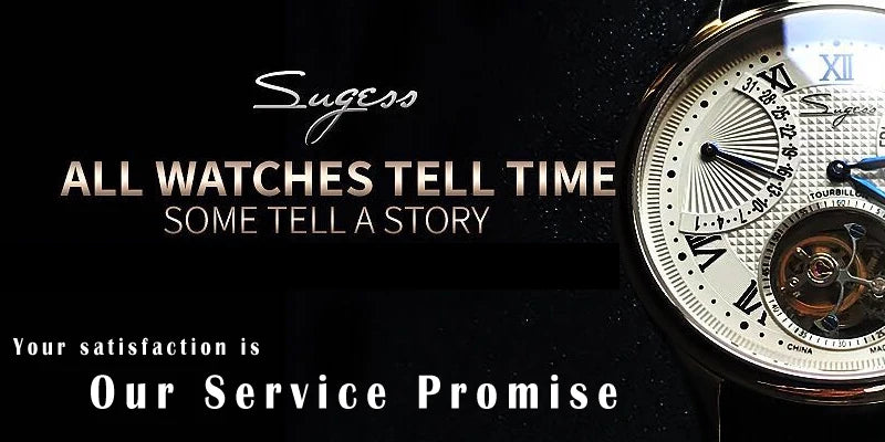 Original Movement ST1908 Sugess Men Mechanical Calendar Watch Chronograph Vintage Moonphase Wristwatches Waterproof