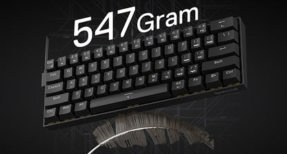 Redragon K617 HE Rapid Trigger Gaming Keyboard, 60% 61 Keys Wired Mechanical Keyboard, Dedicated Hall Effect Magnetic Switch